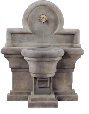 Porta Romana Wall Cast Stone Outdoor Fountain For Spout Fountain Tuscan